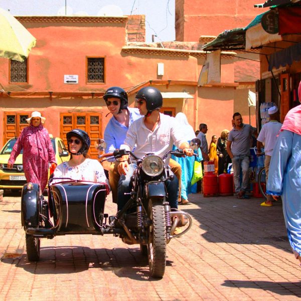 Embark on a one-of-a-kind adventure in Marrakech as you uncover its hidden wonders, all from the back of a vintage sidecar. Accompanied by skilled sidecar drivers, explore the lesser-known trails of Marrakech and its captivating surroundings, including the majestic Atlas Mountains and the rugged Agafay Desert.